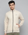 Shop Men Grey Slim Fit Sweatshirt-Front