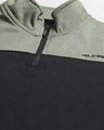 Shop Men Black Color Block Slim Fit Sweatshirt-Full
