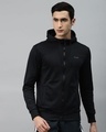 Shop Men Black Slim Fit Jacket-Front