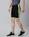 Shop Men Black Solid Slim Fit Mid Rise Sports Shorts-Design