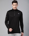 Shop Men Black Slim Fit Sweatshirt-Front