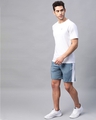 Shop Men Blue Solid Slim Fit Sports Shorts