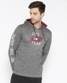 Shop Men Grey Printed Slim Fit Sweatshirt-Front