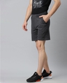 Shop Men Charcoal Grey Pure Cotton Mid Rise Training Or Gym Sports Shorts-Design