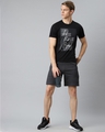Shop Men Charcoal Grey Pure Cotton Mid Rise Training Or Gym Sports Shorts