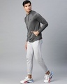 Shop Men Grey Self Design Slim Fit Sweatshirt