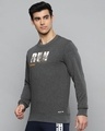 Shop Men Grey Printed Slim Fit Sweatshirt-Design