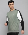 Shop Men Green Slim Fit Sweatshirt-Design