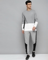 Shop Men Grey Color Block Slim Fit Sweatshirt