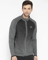 Shop Men Grey Printed Slim Fit Jacket-Front
