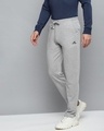 Shop Men's Grey Melange Slim Fit Solid Joggers-Design