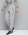 Shop Men Grey Melange Solid Slim Fit Joggers-Design
