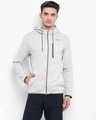 Shop Men Grey Slim Fit Jacket-Front