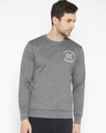 Shop Men Grey Slim Fit Sweatshirt-Front