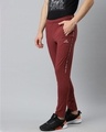 Shop Men Maroon Solid Slim Fit Mid Rise Track Pants-Design