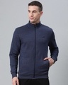 Shop Men Blue Slim Fit Jacket-Front