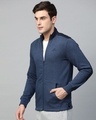 Shop Men Blue Slim Fit Jacket-Design