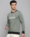 Shop Men Green Printed Slim Fit Sweatshirt-Design