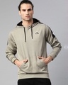 Shop Men Green Self Design Slim Fit Sweatshirt-Front