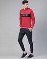 Shop Men Red Printed Slim Fit Sweatshirt