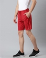 Shop Men Red Slim Fit Mid Rise Sports Shorts-Design
