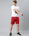 Shop Men Red Slim Fit Mid Rise Sports Shorts