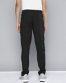 Shop Men's Black Mid Rise Slim Fit Track Pants-Design