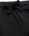 Shop Men's Black White Typography Printed Mid Rise Slim Fit Track Pants-Full