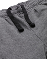 Shop Men's Charcoal Grey Black Colourblocked Mid Rise Slim Fit Track Pants-Full