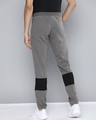 Shop Men's Charcoal Grey Black Colourblocked Mid Rise Slim Fit Track Pants-Design