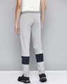 Shop Men's Grey Black Colourblocked Mid Rise Slim Fit Track Pants-Design