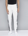 Shop Men's Grey Melange Mid Rise Slim Fit Track Pants-Front