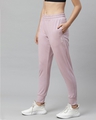 Shop Nari Pink Slim Fit Solid Joggers-Design