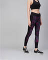 Shop Women Black & Purple Printed Training Tights-Design