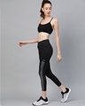 Shop Women Black Secure Fit Solid Cropped Training Tights