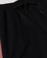 Shop Women Black Slim Fit Colourblocked Cropped Joggers-Full