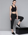 Shop Women Black Slim Fit Solid Three Fourth Length Joggers