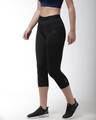 Shop Women Black Solid 3/4th Compression Training Tights-Design