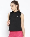 Shop Women Black Slim Fit Sweatshirt-Full