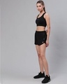 Shop Women Black Solid Slim Fit Running Shorts