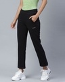 Shop Women Black Solid Track Pants-Design