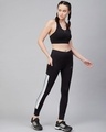 Shop Women Black Solid Training Tights