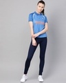Shop Women's Blue Printed Slim Fit T-shirt