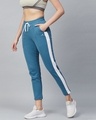 Shop Women Blue Solid Track Pants-Design