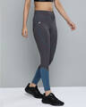 Shop Women Charcoal Grey & Teal Blue Colourblocked Tights-Full