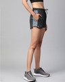 Shop Women Charcoal Grey Solid Regular Fit Running Shorts-Design
