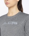 Shop Women Grey Slim Fit Sweatshirt-Full