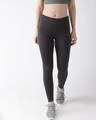 Shop Women Charcoal Grey Solid Training Tights-Front