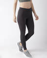 Shop Women Charcoal Grey Solid Training Tights-Design