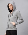 Shop Women Grey Slim Fit Sweatshirt-Design